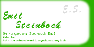 emil steinbock business card